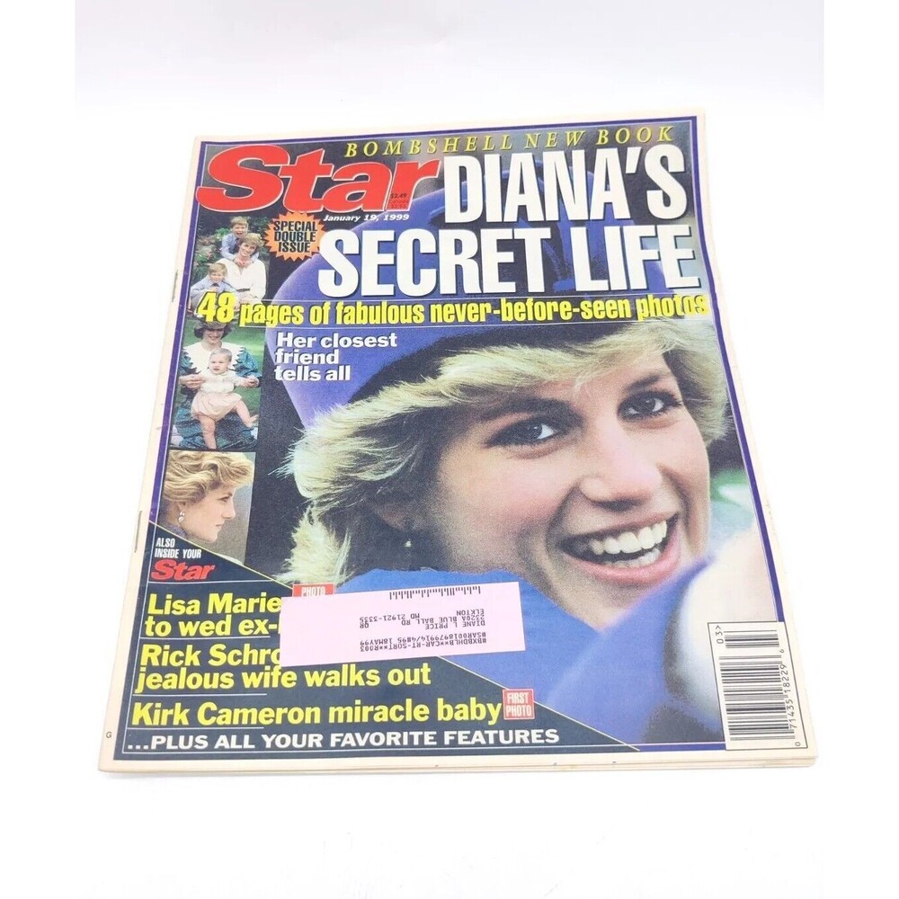 Vintage 1999 Star Magazine Princess Dianas Secret Life Charles 40th Birthday 90s